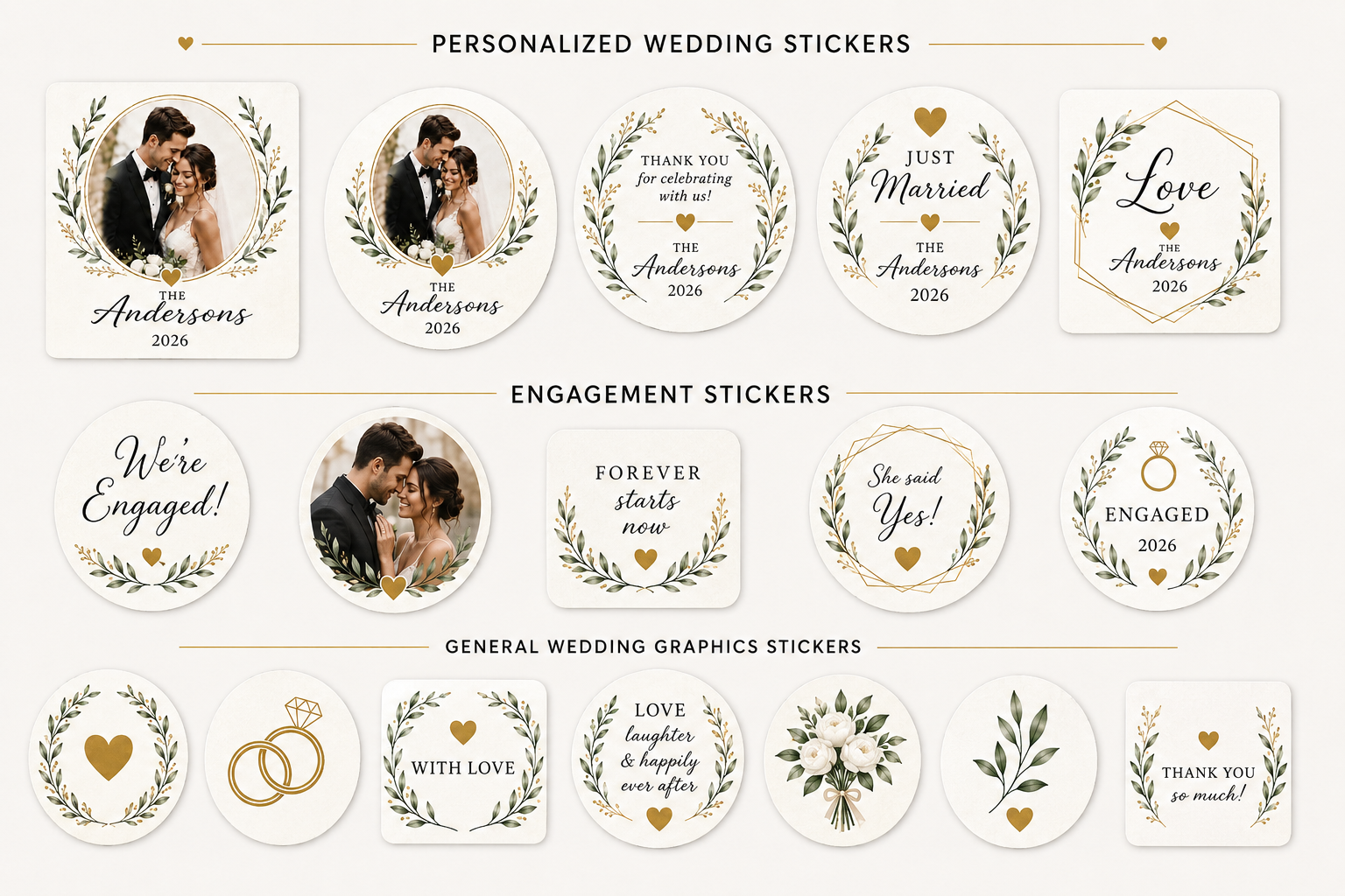 Wedding Photo Stickers
