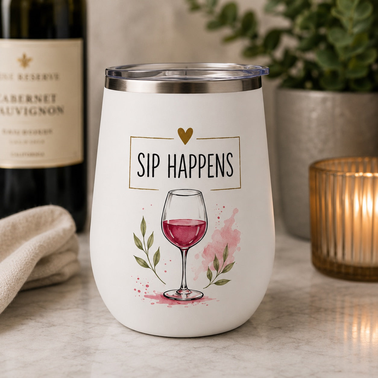 Sip Happens - Wine Tumbler